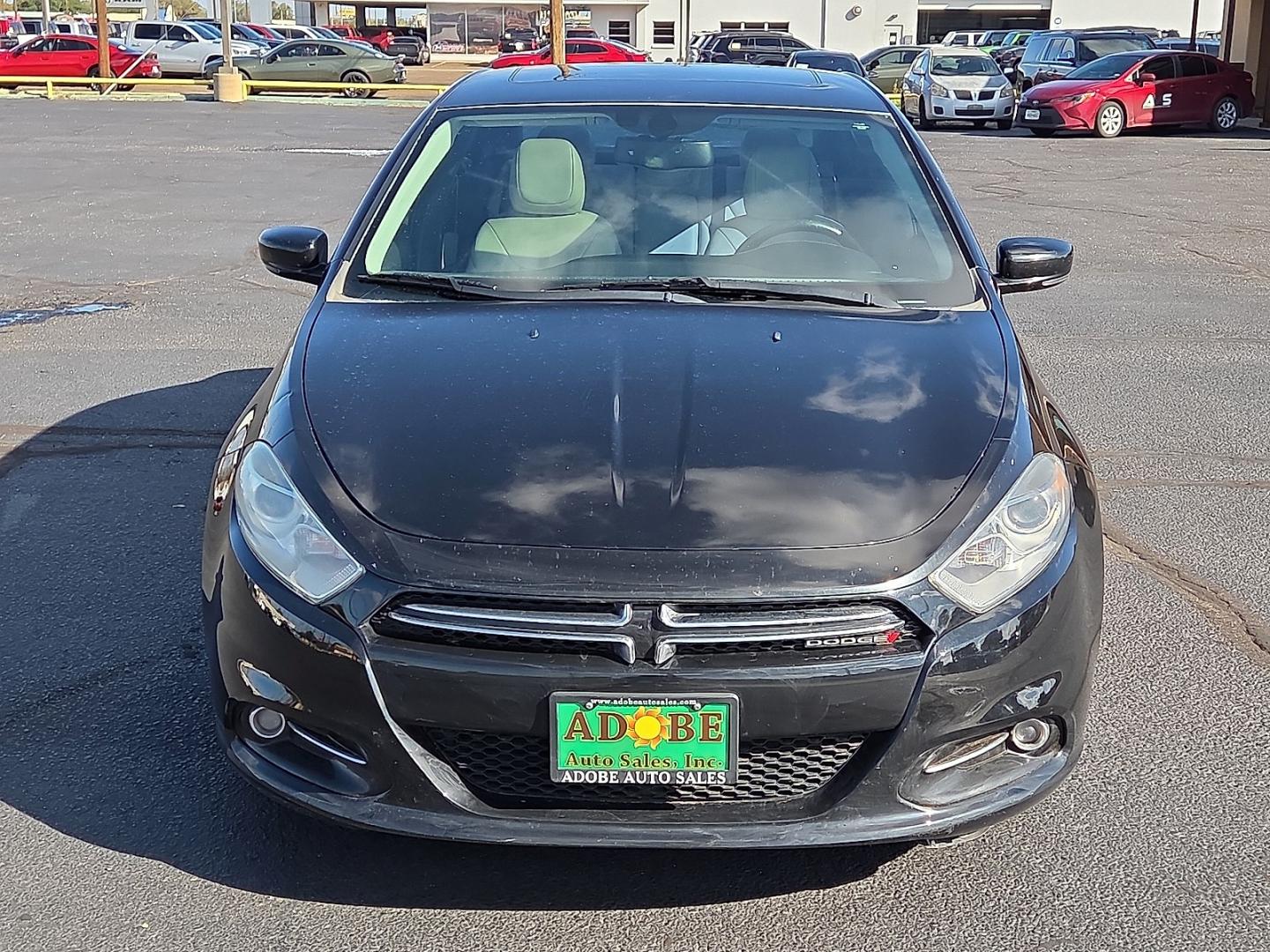 2014 Pitch Black Clearcoat - PX8 /Ceramic White/Black - XW Dodge Dart Limited (1C3CDFCB6ED) with an MultiAir 2.4L I-4 variable valve control, regular gasoline, engine with 184HP engine, located at 4711 Ave Q, Lubbock, TX, 79412, (806) 687-2362, 33.551304, -101.855293- Photo#7