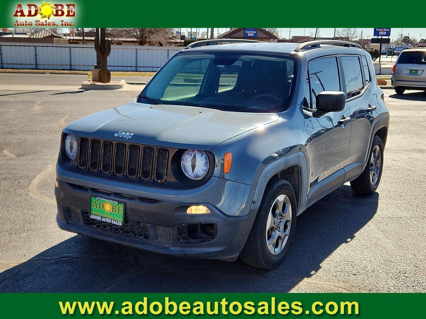 2017 GRAY Jeep Renegade Sport FWD (ZACCJAAH9HP) with an MultiAir 1.4L I-4 variable valve control, intercooled turbo, premium unleaded, engine with 160HP engine, located at 4711 Ave Q, Lubbock, TX, 79412, (806) 687-2362, 33.551304, -101.855293 - Photo#0