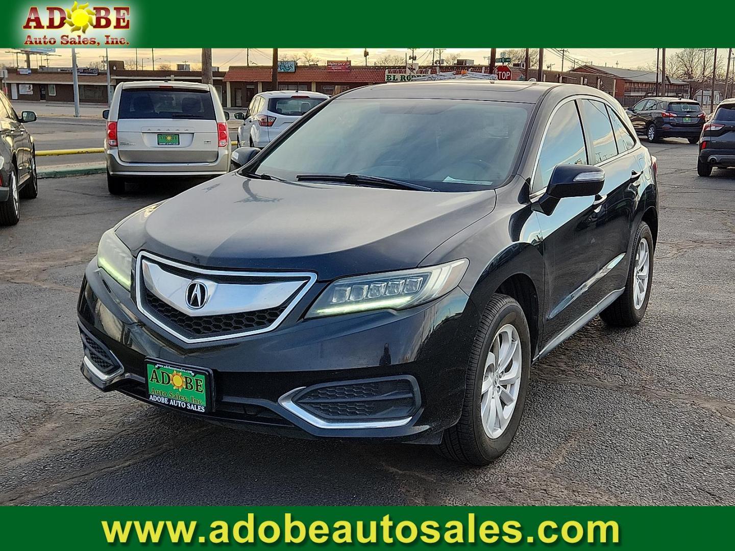 2017 BLACK Acura RDX w/AcuraWatch Plus Package (5J8TB3H33HL) with an 3.5L V-6 i-VTEC variable valve control, premium unleaded, engine with cylinder deactivation and 279HP engine, located at 4711 Ave Q, Lubbock, TX, 79412, (806) 687-2362, 33.551304, -101.855293 - Photo#0