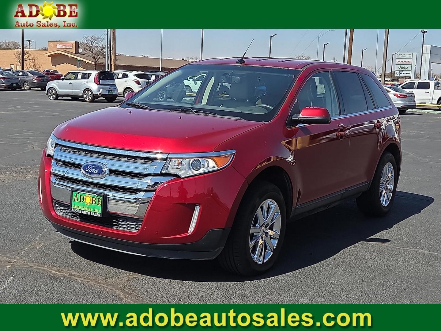 2013 Ruby Red Metallic Tinted Clearcoat /Medium Light Stone - GL Ford Edge Limited (2FMDK3KC7DB) with an 3.5L V-6 DOHC, variable valve control, regular unleaded, engine with 285HP engine, located at 4711 Ave Q, Lubbock, TX, 79412, (806) 687-2362, 33.551304, -101.855293 - Photo#0