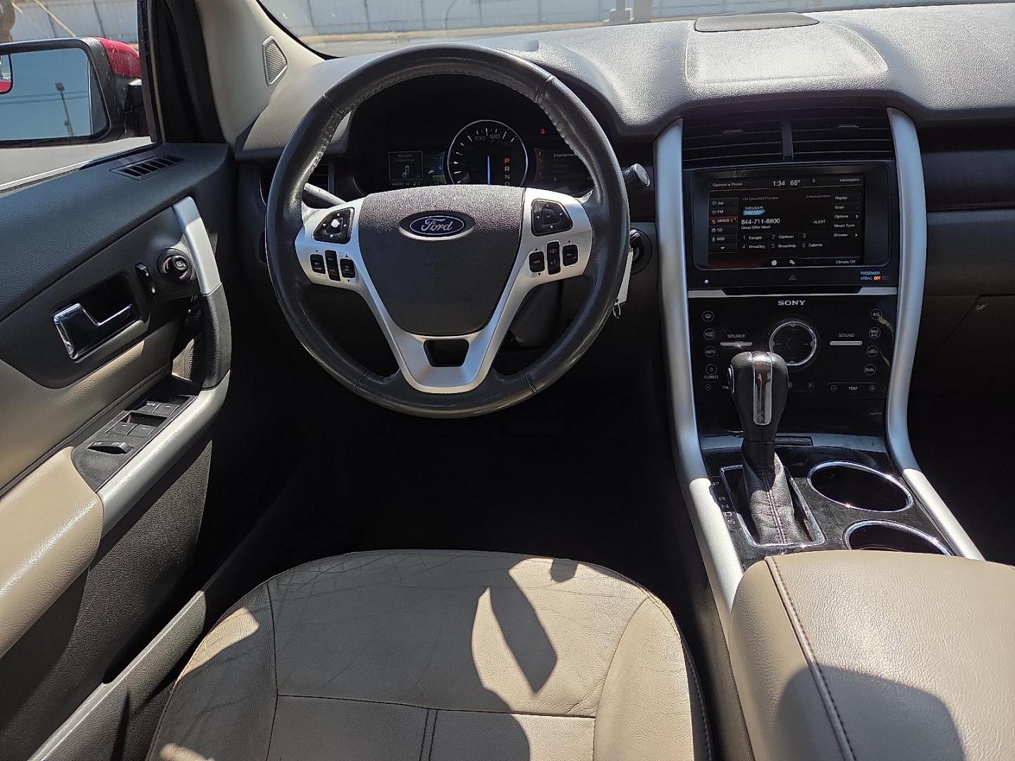2013 Ruby Red Metallic Tinted Clearcoat /Medium Light Stone - GL Ford Edge Limited (2FMDK3KC7DB) with an 3.5L V-6 DOHC, variable valve control, regular unleaded, engine with 285HP engine, located at 4711 Ave Q, Lubbock, TX, 79412, (806) 687-2362, 33.551304, -101.855293 - Photo#20