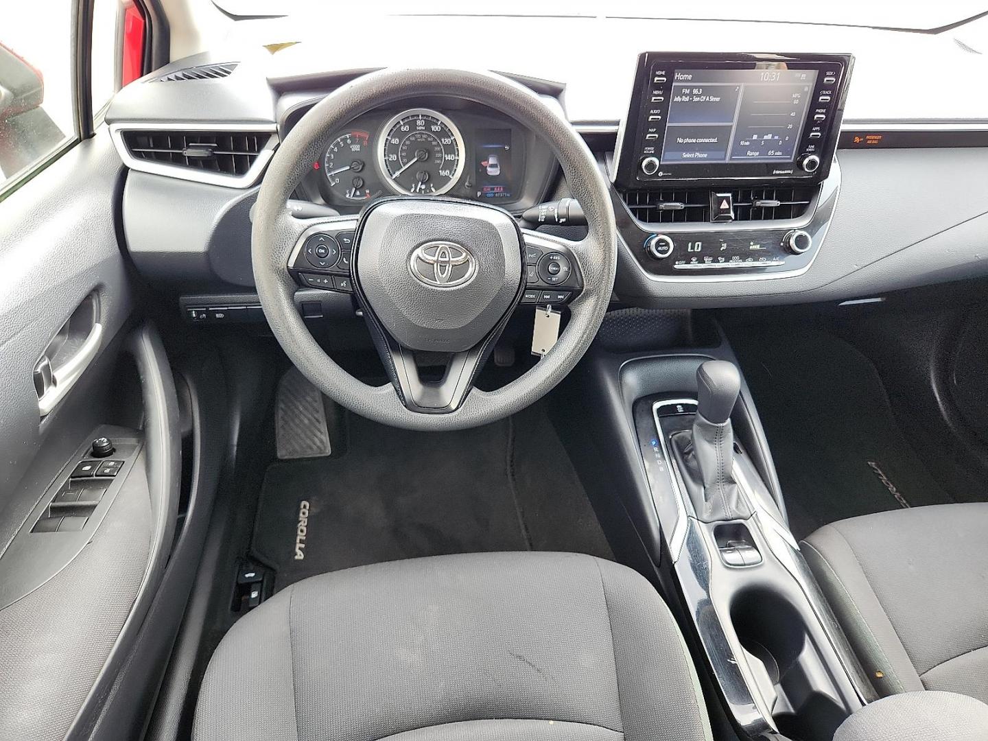 2021 RED /Grey Toyota Corolla LE (JTDEPMAE8MJ) with an 1.8L I-4 DOHC, VVT-i variable valve control, regular unleaded, engine with 139HP engine, located at 4711 Ave Q, Lubbock, TX, 79412, (806) 687-2362, 33.551304, -101.855293 - Photo#16