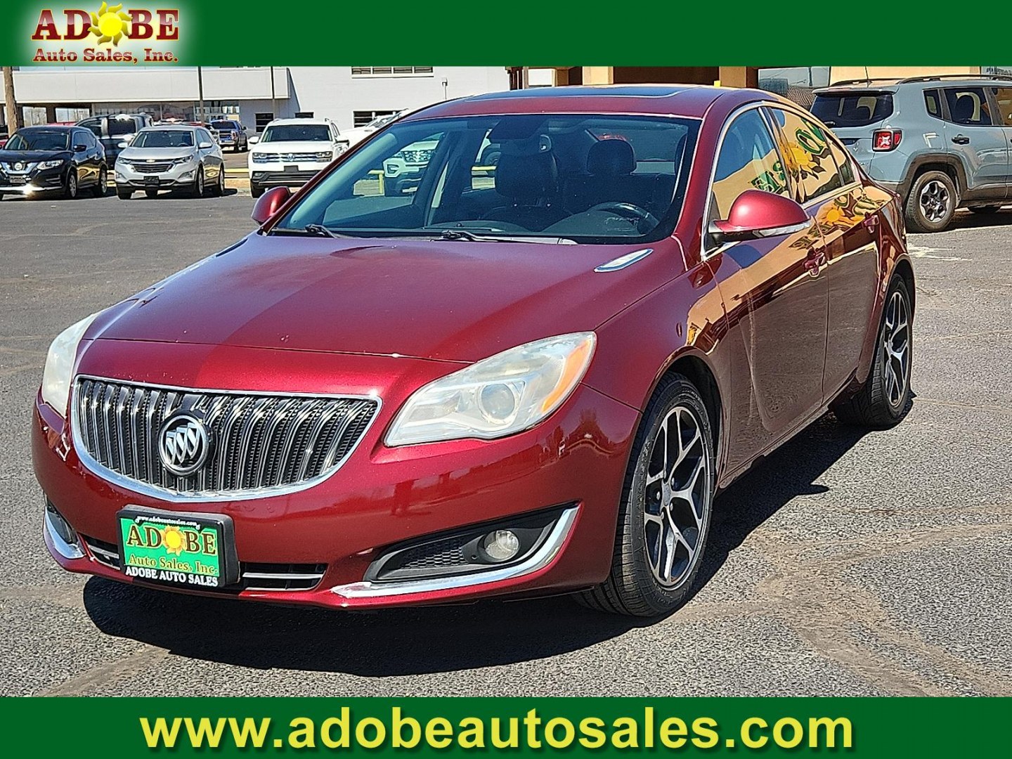 2017 RED /Ebony w/Ebony Accents - AFM Buick Regal Turbo Sport Touring (2G4GL5EX3H9) with an 2L I-4 gasoline direct injection, DOHC, VVT variable valve control, intercooled turbo, premium unleaded, engine with 259HP engine, located at 4711 Ave Q, Lubbock, TX, 79412, (806) 687-2362, 33.551304, -101.855293 - Photo#0