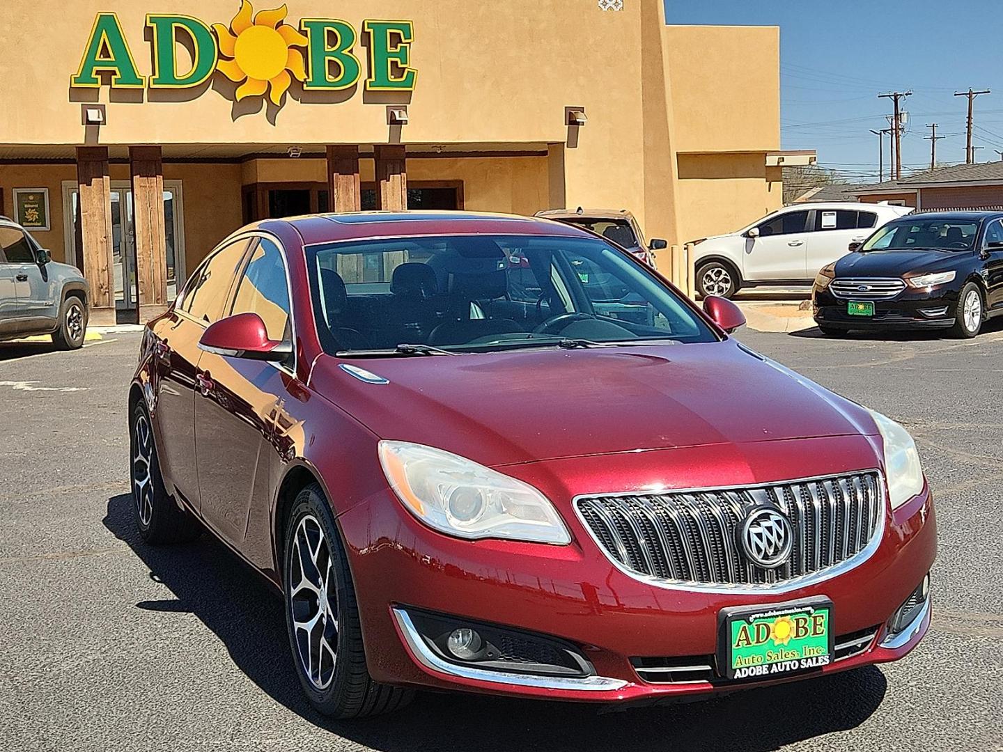 2017 RED /Ebony w/Ebony Accents - AFM Buick Regal Turbo Sport Touring (2G4GL5EX3H9) with an 2L I-4 gasoline direct injection, DOHC, VVT variable valve control, intercooled turbo, premium unleaded, engine with 259HP engine, located at 4711 Ave Q, Lubbock, TX, 79412, (806) 687-2362, 33.551304, -101.855293 - Photo#1