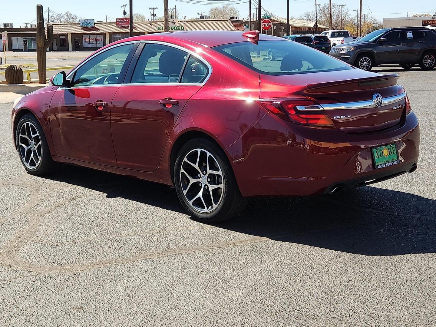 2017 RED /Ebony w/Ebony Accents - AFM Buick Regal Turbo Sport Touring (2G4GL5EX3H9) with an 2L I-4 gasoline direct injection, DOHC, VVT variable valve control, intercooled turbo, premium unleaded, engine with 259HP engine, located at 4711 Ave Q, Lubbock, TX, 79412, (806) 687-2362, 33.551304, -101.855293 - Photo#3