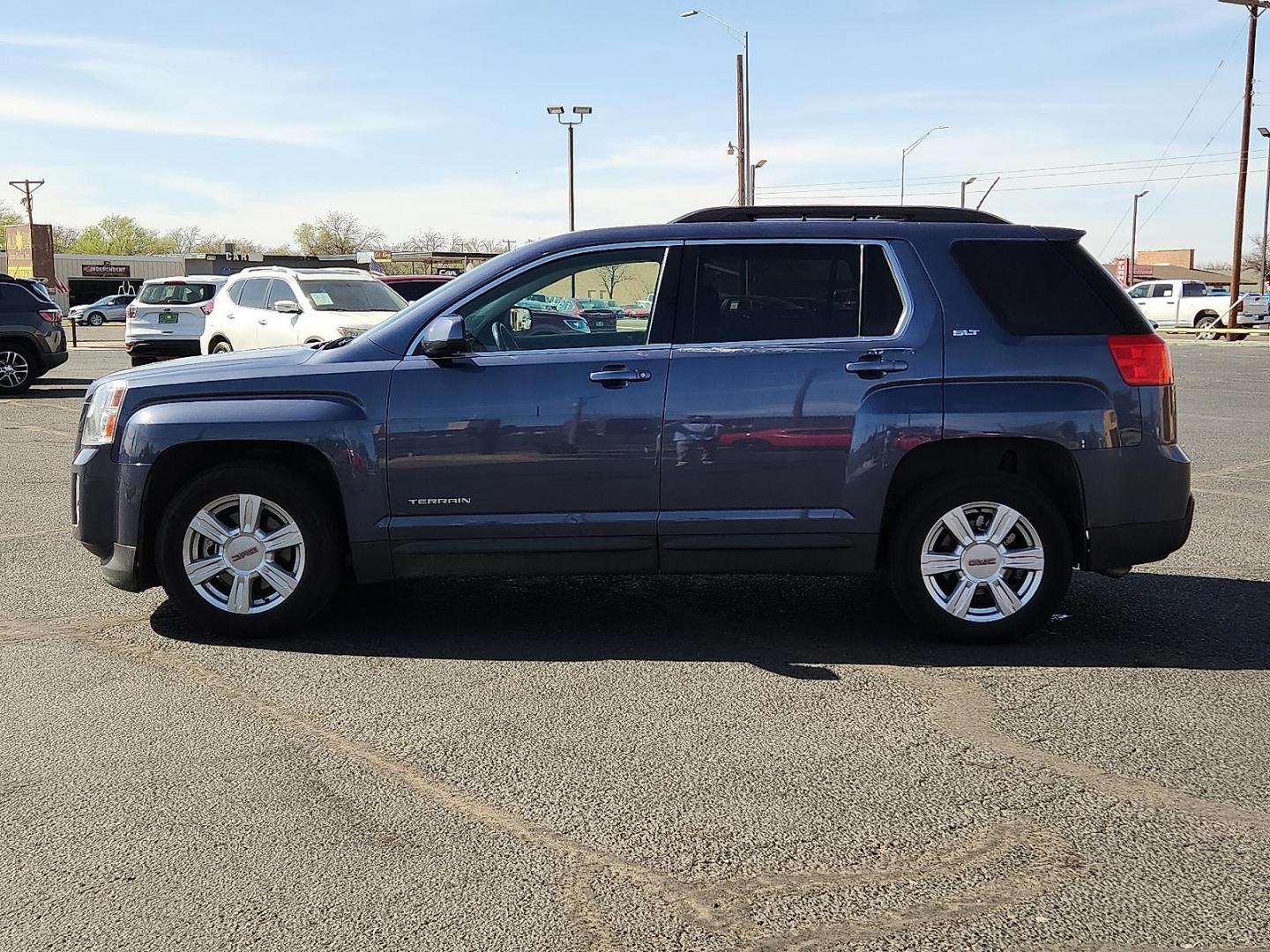 2014 BLUE /Light Titanium - AFF GMC Terrain SLT-1 (2GKALSEK0E6) with an 2.4L DOHC 4-Cylinder SIDI Engine with VVT engine, located at 4711 Ave Q, Lubbock, TX, 79412, (806) 687-2362, 33.551304, -101.855293 - Photo#1