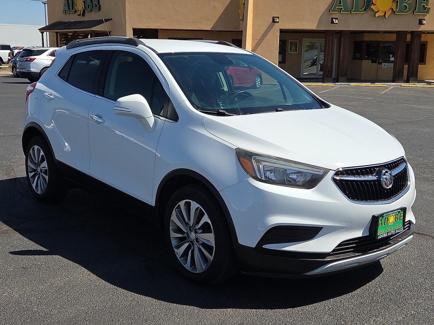 2017 Summit White - GAZ /Ebony - AFN Buick Encore Preferred (KL4CJASBXHB) with an Ecotec 1.4L I-4 DOHC, variable valve control, intercooled turbo, regular unleaded, engine with 138HP engine, located at 4711 Ave Q, Lubbock, TX, 79412, (806) 687-2362, 33.551304, -101.855293 - Photo#6