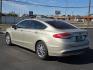 2017 White Gold - GN /Medium Light Stone - DQ Ford Fusion SE (3FA6P0HD9HR) with an EcoBoost 1.5L I-4 gasoline direct injection, DOHC, Ti-VCT variable valve control, intercooled turbo, regular unleaded, engine with 181HP engine, located at 4711 Ave Q, Lubbock, TX, 79412, (806) 687-2362, 33.551304, -101.855293 - Photo#2