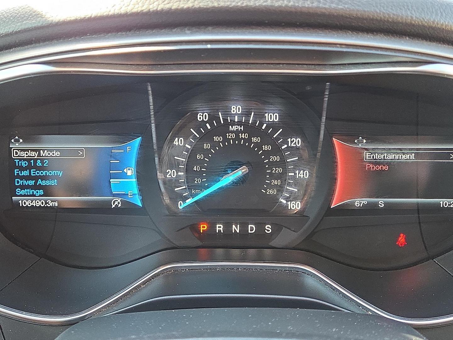 2017 White Gold - GN /Medium Light Stone - DQ Ford Fusion SE (3FA6P0HD9HR) with an EcoBoost 1.5L I-4 gasoline direct injection, DOHC, Ti-VCT variable valve control, intercooled turbo, regular unleaded, engine with 181HP engine, located at 4711 Ave Q, Lubbock, TX, 79412, (806) 687-2362, 33.551304, -101.855293 - Photo#26