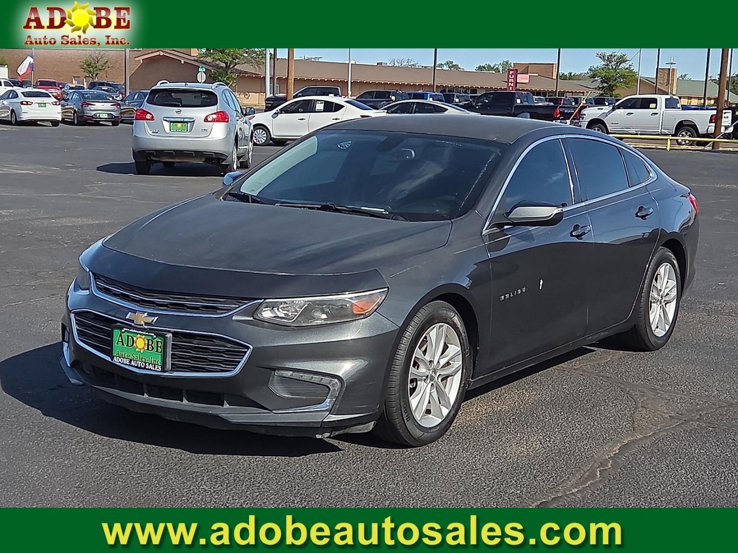 2017 Nightfall Gray Metallic - G7Q /Jet Black - H1T Chevrolet Malibu 1LT (1G1ZE5ST3HF) with an 1.5L I-4 gasoline direct injection, DOHC, variable valve control, intercooled turbo, regular unleaded, engine with 160HP engine, located at 4711 Ave Q, Lubbock, TX, 79412, (806) 687-2362, 33.551304, -101.855293 - Photo#0