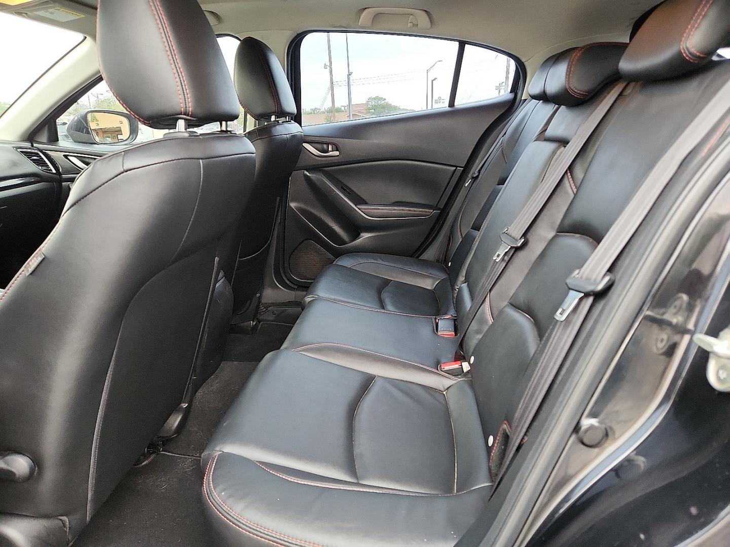 2016 BLACK /Black - BV0 Mazda Mazda3 Hatchback i Grand Touring (3MZBM1N77GM) with an SKYACTIV-G 2L I-4 gasoline direct injection, DOHC, variable valve control, regular unleaded, engine with 155HP engine, located at 4711 Ave Q, Lubbock, TX, 79412, (806) 687-2362, 33.551304, -101.855293 - Photo#10