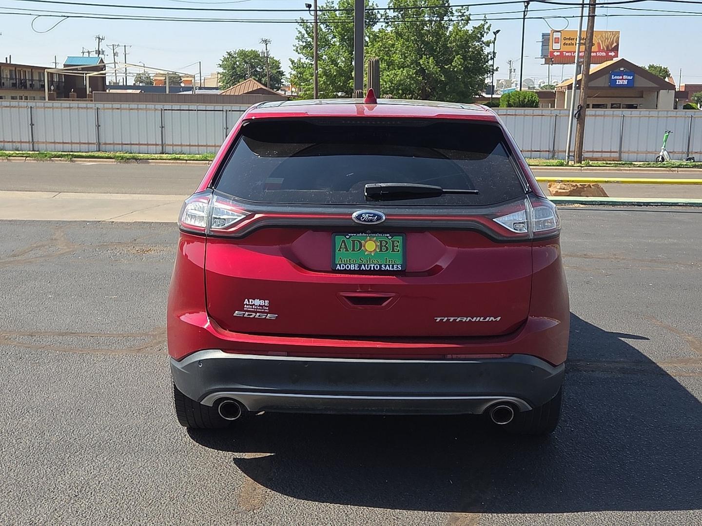 2018 Ruby Red Metallic Tinted Clearcoat - RR /Ebony - PE Ford Edge Titanium (2FMPK3K85JB) with an 3.5L V-6 DOHC, variable valve control, regular unleaded, engine with 280HP engine, located at 4711 Ave Q, Lubbock, TX, 79412, (806) 687-2362, 33.551304, -101.855293- Photo#3