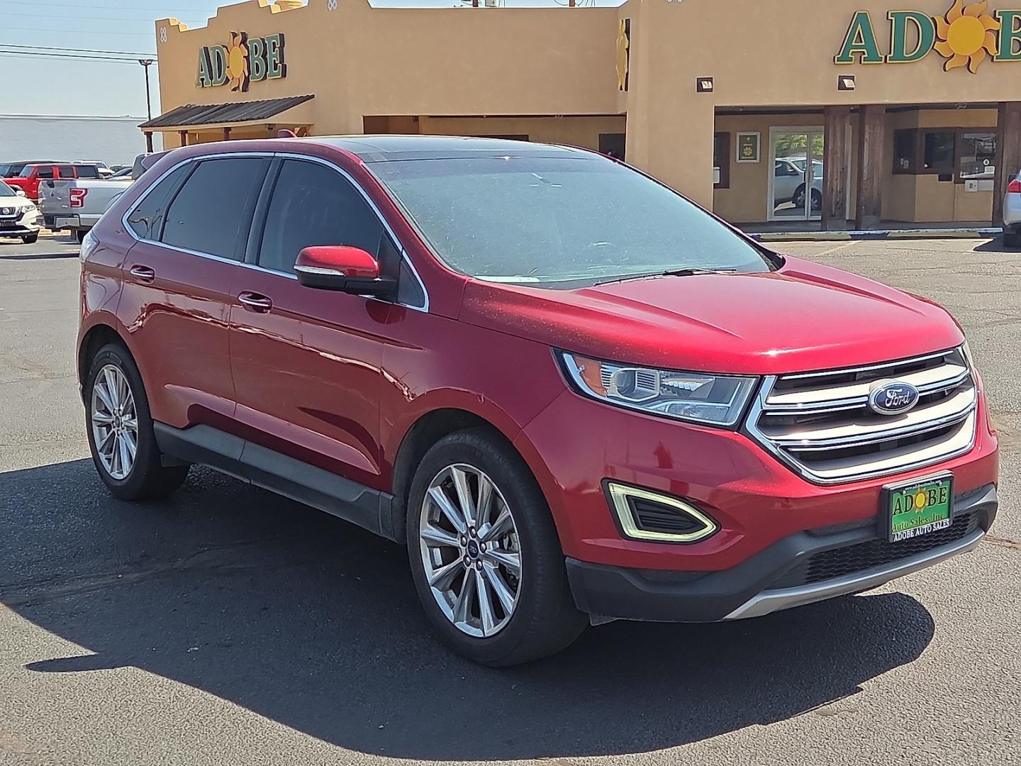 2018 Ruby Red Metallic Tinted Clearcoat - RR /Ebony - PE Ford Edge Titanium (2FMPK3K85JB) with an 3.5L V-6 DOHC, variable valve control, regular unleaded, engine with 280HP engine, located at 4711 Ave Q, Lubbock, TX, 79412, (806) 687-2362, 33.551304, -101.855293- Photo#6