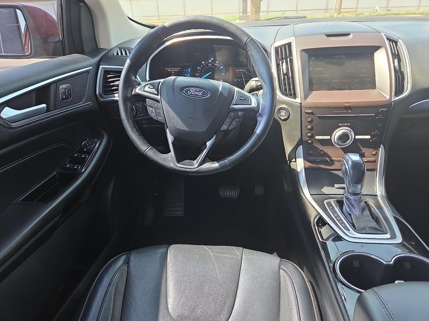2018 Ruby Red Metallic Tinted Clearcoat - RR /Ebony - PE Ford Edge Titanium (2FMPK3K85JB) with an 3.5L V-6 DOHC, variable valve control, regular unleaded, engine with 280HP engine, located at 4711 Ave Q, Lubbock, TX, 79412, (806) 687-2362, 33.551304, -101.855293- Photo#18