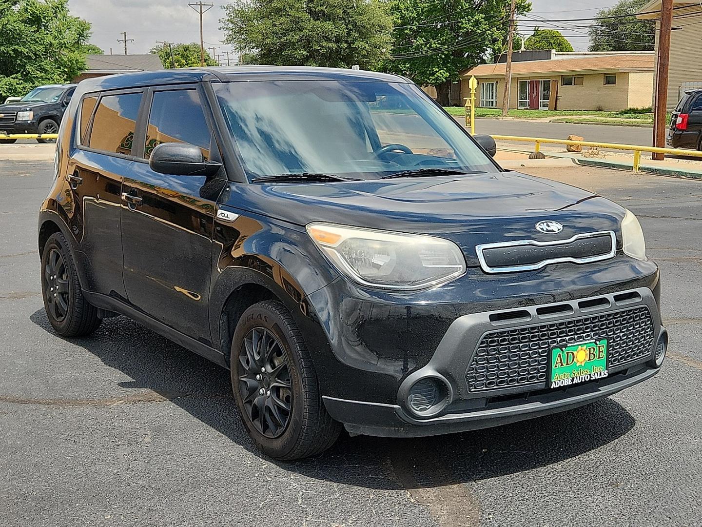 2015 BLACK /Black - EQ Kia Soul (KNDJN2A23F7) with an Gamma 1.6L I-4 gasoline direct injection, DOHC, variable valve control, regular unleaded, engine with 130HP engine, located at 4711 Ave Q, Lubbock, TX, 79412, (806) 687-2362, 33.551304, -101.855293- Photo#5