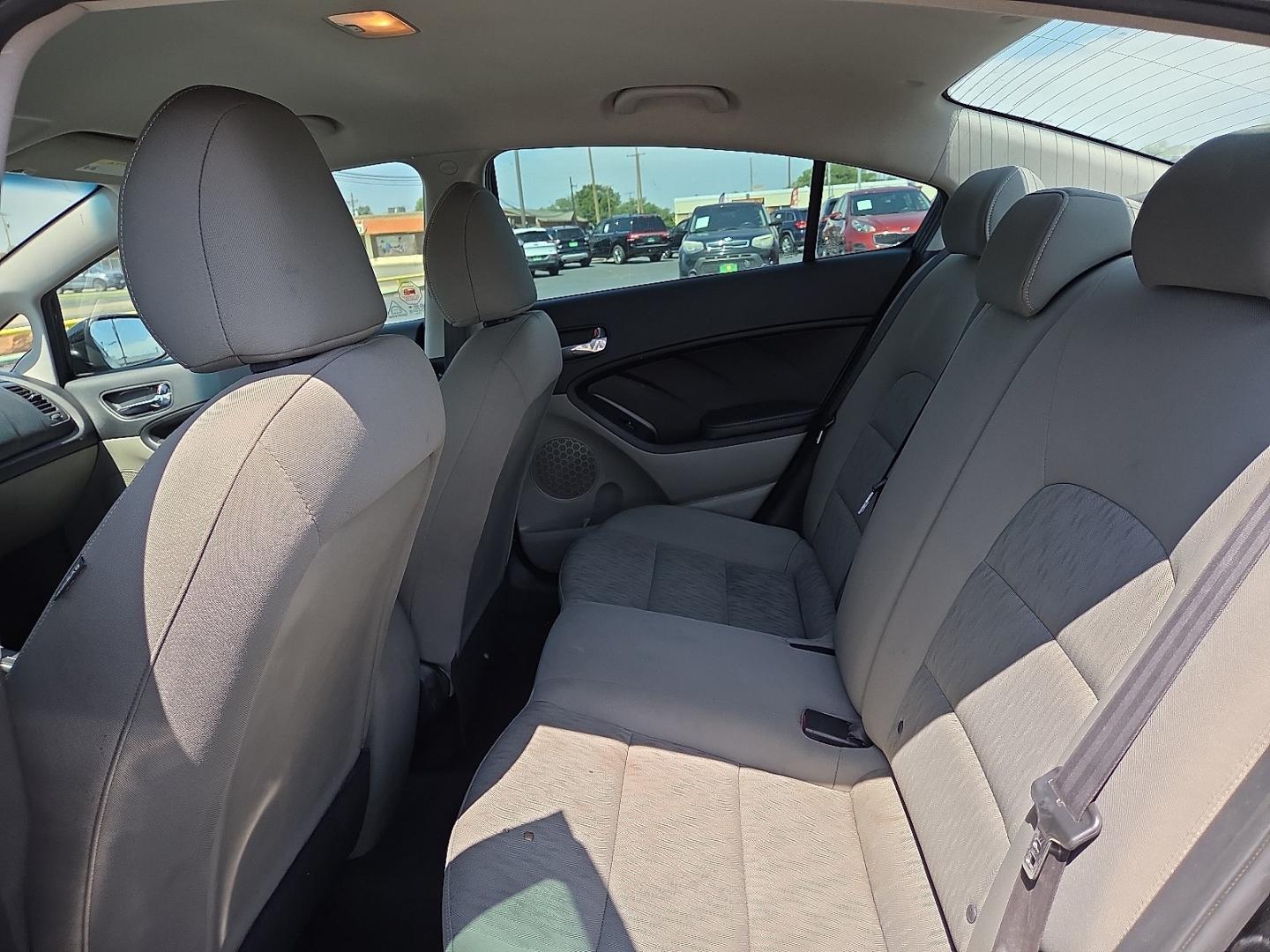 2016 Aurora Black Pearl - ABP /Gray - DFR Kia Forte LX (KNAFK4A63G5) with an 1.8L I-4 DOHC, D-CVVT variable valve control, regular unleaded, engine with 145HP engine, located at 4711 Ave Q, Lubbock, TX, 79412, (806) 687-2362, 33.551304, -101.855293- Photo#14