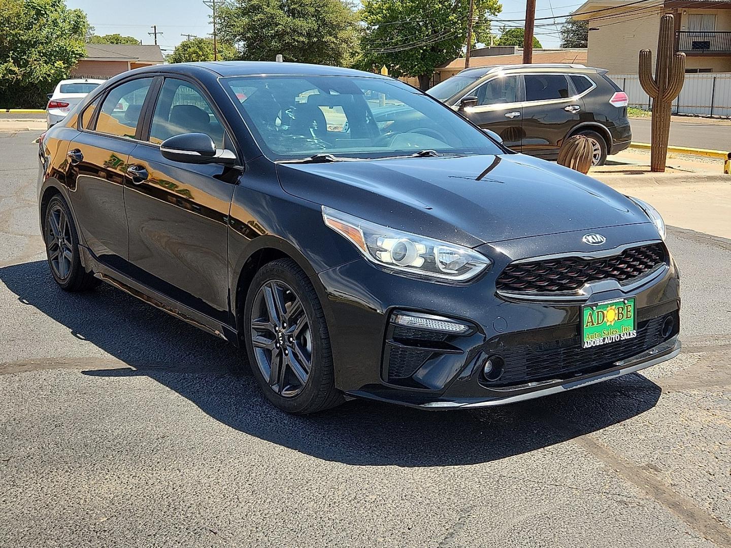 2020 BLACK Kia Forte GT-Line (3KPF34ADXLE) with an 2L I-4 DOHC, D-CVVT variable valve control, regular unleaded, engine with 147HP engine, located at 4711 Ave Q, Lubbock, TX, 79412, (806) 687-2362, 33.551304, -101.855293- Photo#5