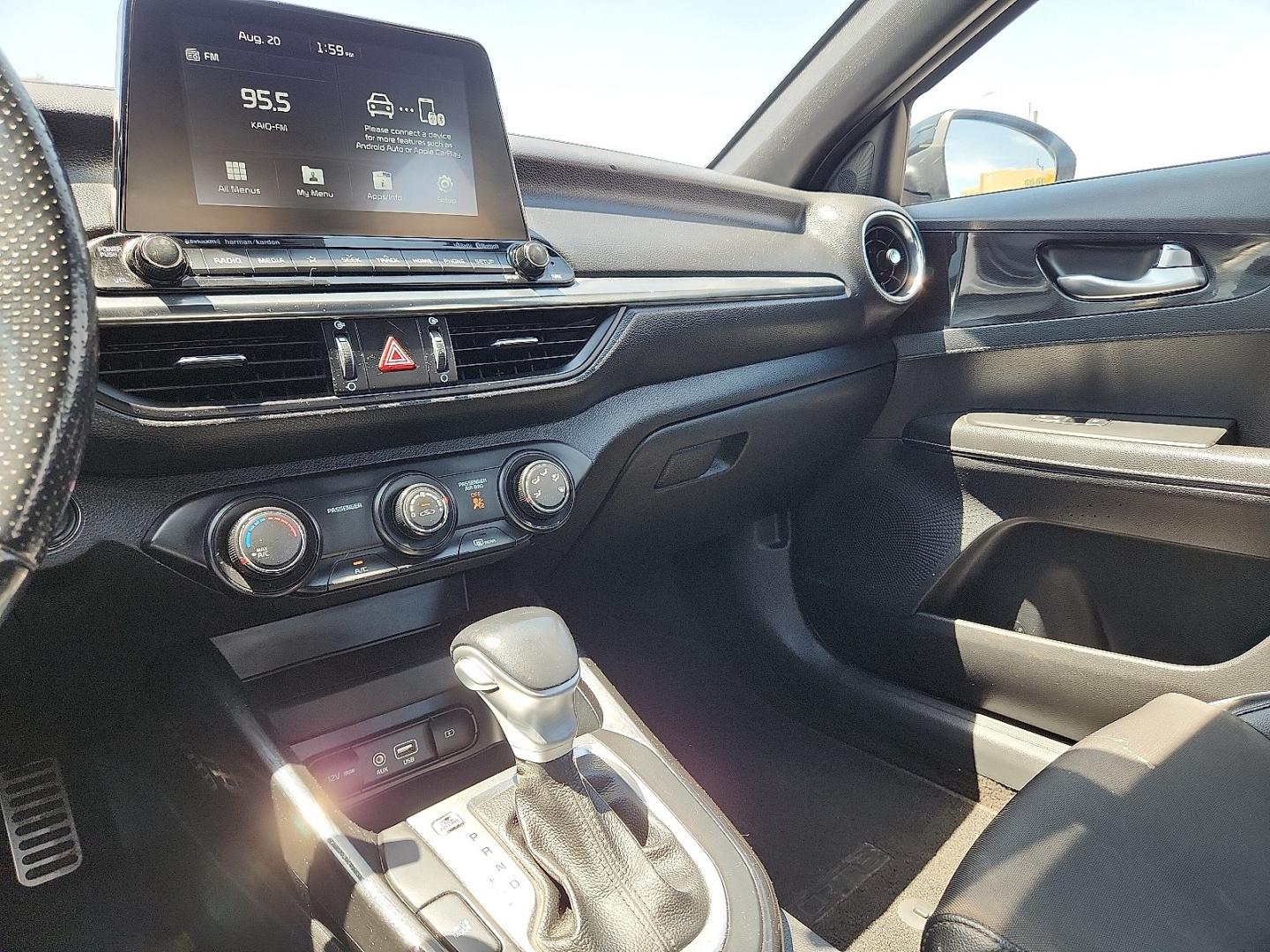 2020 BLACK Kia Forte GT-Line (3KPF34ADXLE) with an 2L I-4 DOHC, D-CVVT variable valve control, regular unleaded, engine with 147HP engine, located at 4711 Ave Q, Lubbock, TX, 79412, (806) 687-2362, 33.551304, -101.855293- Photo#29