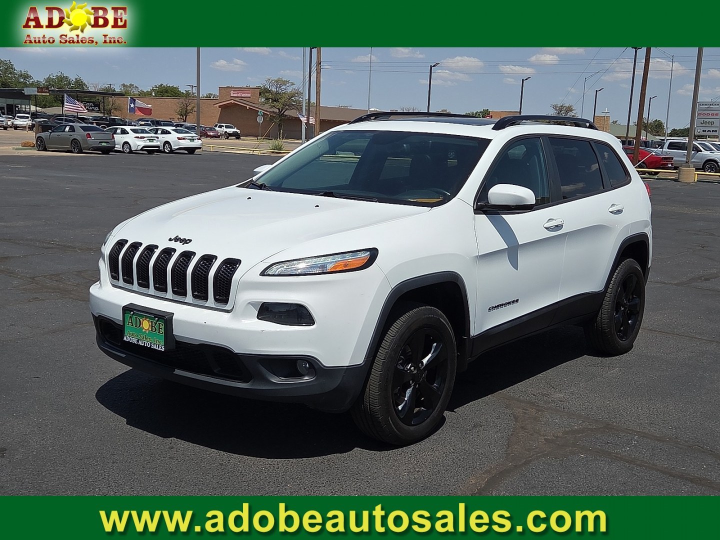 2016 Bright White Clearcoat - PW7 /Black - X9 Jeep Cherokee High Altitude (1C4PJMDS7GW) with an Pentastar 3.2L V-6 DOHC, regular unleaded, engine with 271HP engine, located at 4711 Ave Q, Lubbock, TX, 79412, (806) 687-2362, 33.551304, -101.855293- Photo#0