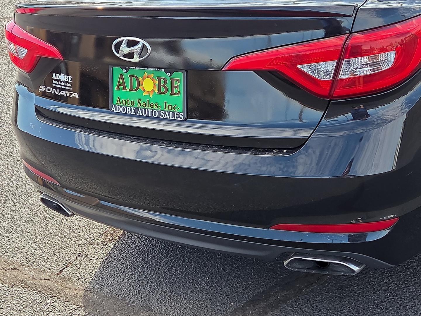 2015 Phantom Black - S3 /Gray - GG Hyundai Sonata Sport (5NPE34AFXFH) with an 2.4L I-4 gasoline direct injection, DOHC, variable valve control, regular unleaded, engine with 185HP engine, located at 4711 Ave Q, Lubbock, TX, 79412, (806) 687-2362, 33.551304, -101.855293- Photo#13