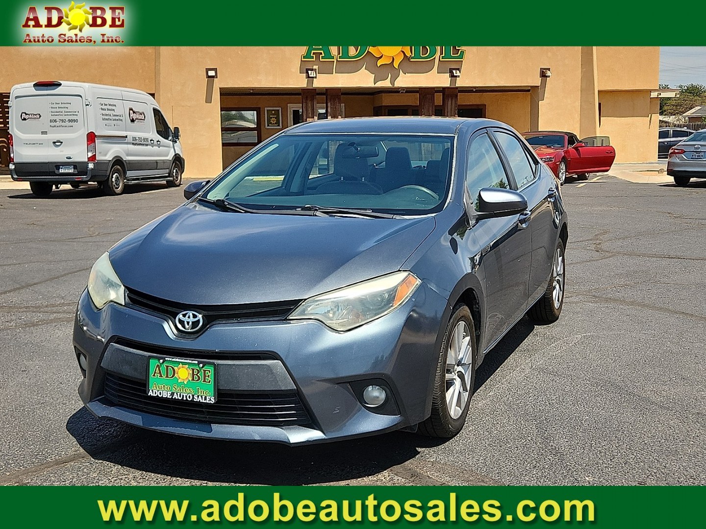 2014 GRAY /Ash - 16 Toyota Corolla LE ECO (5YFBPRHE8EP) with an 1.8L I-4 DOHC, VVT-iE variable valve control, regular unleaded, engine with 140HP engine, located at 4711 Ave Q, Lubbock, TX, 79412, (806) 687-2362, 33.551304, -101.855293- Photo#0