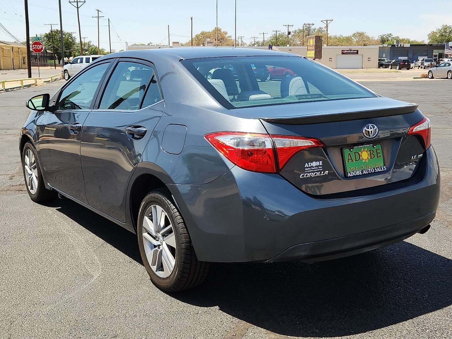 2014 GRAY /Ash - 16 Toyota Corolla LE ECO (5YFBPRHE8EP) with an 1.8L I-4 DOHC, VVT-iE variable valve control, regular unleaded, engine with 140HP engine, located at 4711 Ave Q, Lubbock, TX, 79412, (806) 687-2362, 33.551304, -101.855293- Photo#2