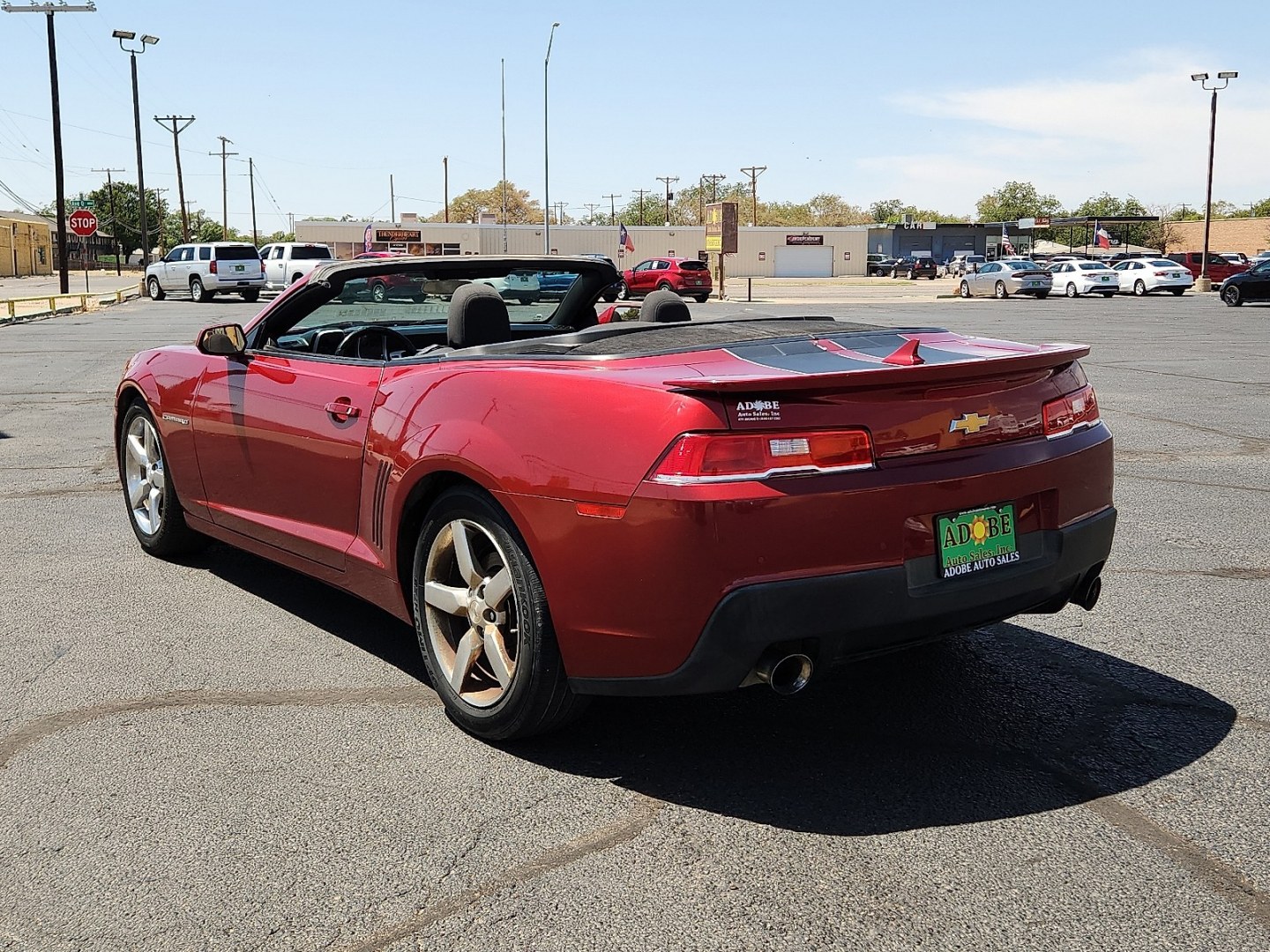 2015 MAROON /Black - AFC Chevrolet Camaro 1LT (2G1FD3D35F9) with an 3.6L V-6 gasoline direct injection, DOHC, variable valve control, regular unleaded, engine with 323HP engine, located at 4711 Ave Q, Lubbock, TX, 79412, (806) 687-2362, 33.551304, -101.855293- Photo#2