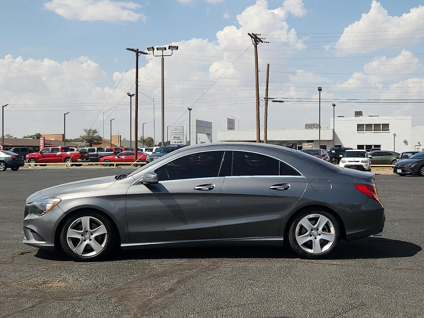 2016 GRAY Mercedes-Benz CLA 250 4MATIC (WDDSJ4GB6GN) with an 2L I-4 direct injection, DOHC, variable valve control, intercooled turbo, premium gasoline, engine with 208HP engine, located at 4711 Ave Q, Lubbock, TX, 79412, (806) 687-2362, 33.551304, -101.855293- Photo#1