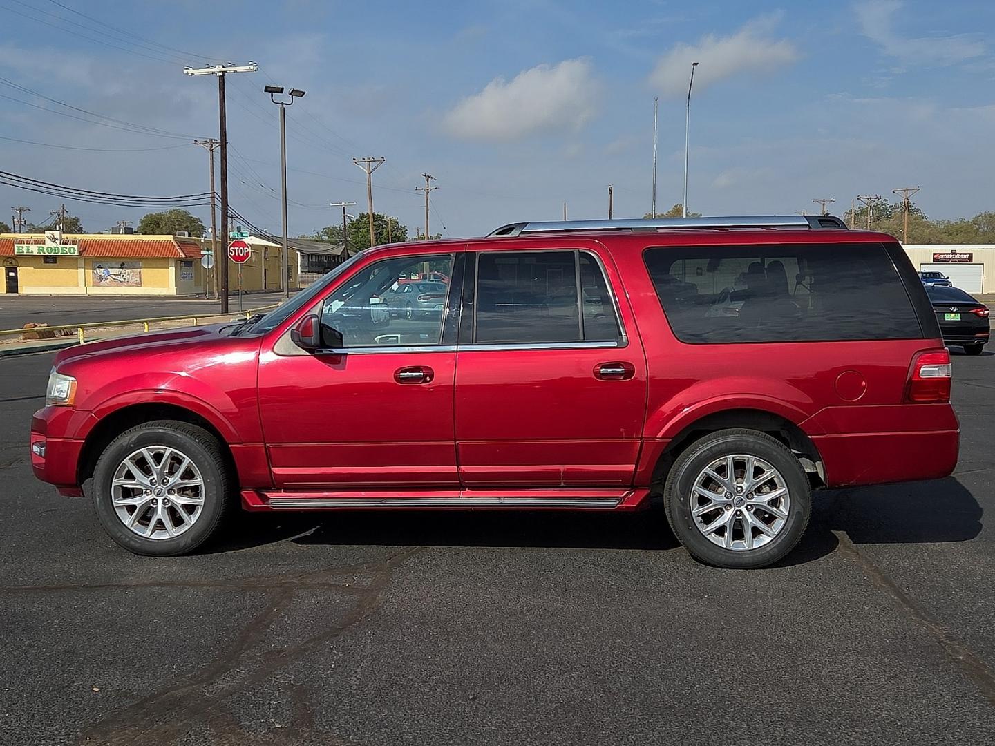 2017 Ruby Red Metallic Tinted Clearcoat - RR /Ebony - XH Ford Expedition EL Limited (1FMJK1KT6HE) with an EcoBoost 3.5L V-6 direct injection, DOHC, variable valve control, twin turbo, regular gasoline, engine with 365HP engine, located at 4711 Ave Q, Lubbock, TX, 79412, (806) 687-2362, 33.551304, -101.855293- Photo#1