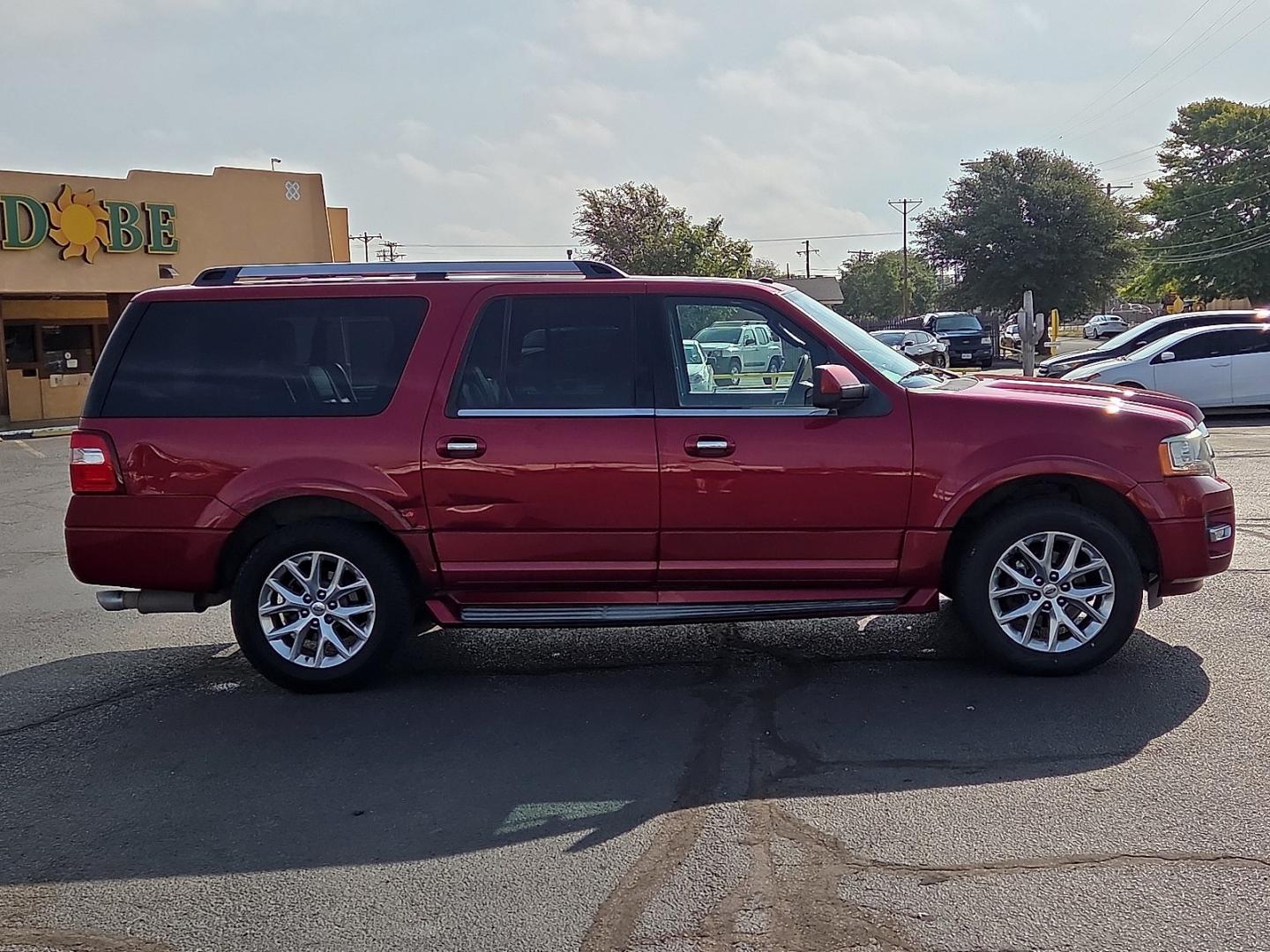 2017 Ruby Red Metallic Tinted Clearcoat - RR /Ebony - XH Ford Expedition EL Limited (1FMJK1KT6HE) with an EcoBoost 3.5L V-6 direct injection, DOHC, variable valve control, twin turbo, regular gasoline, engine with 365HP engine, located at 4711 Ave Q, Lubbock, TX, 79412, (806) 687-2362, 33.551304, -101.855293- Photo#5